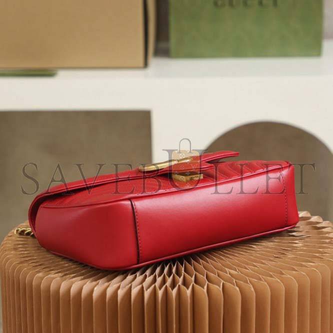 GUCCI    MARMONT SMALL MATELASSE SHOULDER BAG 443497 (26*7*15cm)